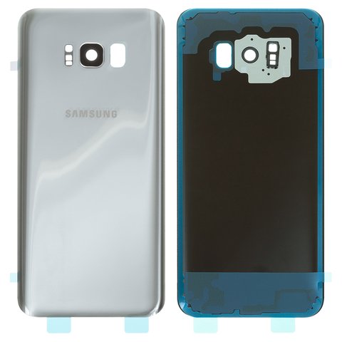 Задня панель корпуса для Samsung G955F Galaxy S8 Plus, срібляста, повна, із склом камери, Original PRC , arctic silver