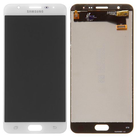 Дисплей для Samsung G610 Galaxy J7 Prime, SM G610 Galaxy On Nxt, білий, без рамки, Original, сервісне опаковання, #GH96 10300A