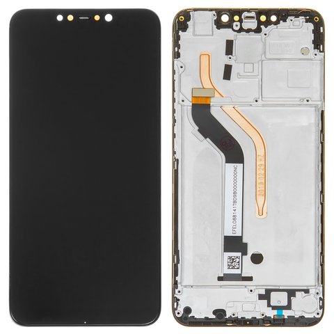 Дисплей для Xiaomi Pocophone F1, черный, с рамкой, High Copy, M1805E10A