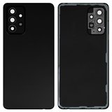Задня панель корпуса для Samsung A528 Galaxy A52s 5G, чорна, із склом камери