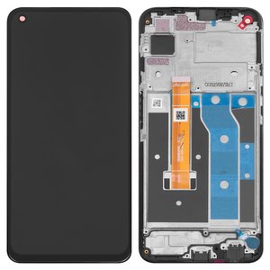 Дисплей для Realme 6, чорний, з рамкою, Original PRC , RMX2001, DI0649JN00, 1540417621, #1540396362