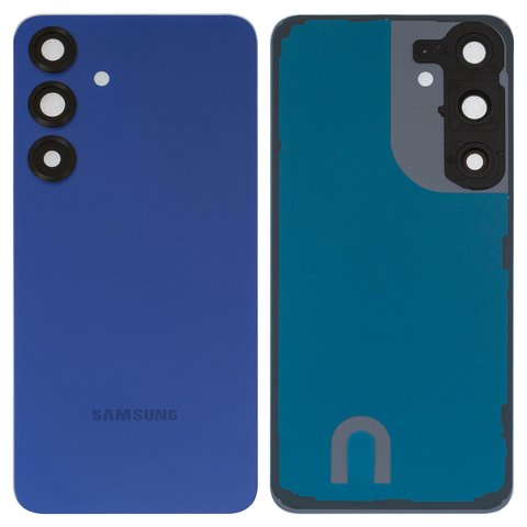 Задня панель корпуса для Samsung S936 Galaxy S25 Plus, синя, із склом камери, з компонентами, Original PRC , navy
