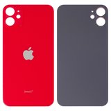 Задняя панель корпуса для iPhone 11, красная, не нужно снимать стекло камеры, Original (PRC), big hole