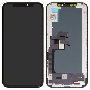 Дисплей для iPhone XS, чорний, з рамкою, Copy, TFT , ZY, LTPS HD+