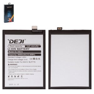 Акумулятор Deji BLP779 для Oppo A92s, A93 4G, F17 Pro, Reno 4 F, Reno 4 Z 5G, Reno4 Lite, Reno5 5G, Li ion, 3,85 B, 4000 мАг