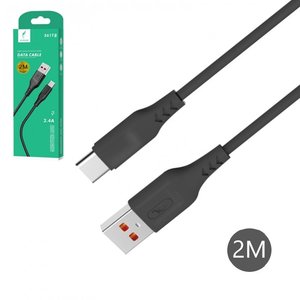 USB кабель SkyDolphin S61TB, USB тип C, USB тип A, 200 см, 2,4 А, черный