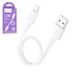 USB кабель Hoco X96, USB тип-A, Lightning, 25 см, 12 Вт, 2,4 А, белый, #6942007609395