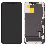 Дисплей для iPhone 12, iPhone 12 Pro, чорний, з рамкою, High Copy, без помилки, (OLED), ZY-OLED OEM hard, diagnosable