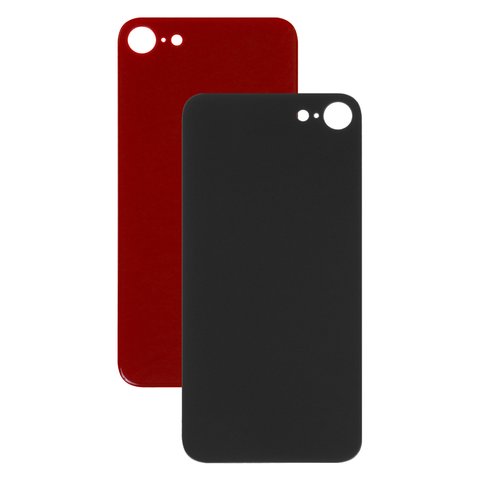 Housing Back Cover compatible with iPhone 8, red, no need to remove the camera glass, big hole 