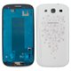 Housing compatible with Samsung I9300 Galaxy S3, (white, with ornament)