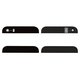Top + Bottom Housing Panel compatible with Apple iPhone 5S, (black)