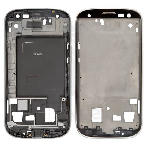LCD Binding Frame compatible with Samsung I9305 Galaxy S3, silver 