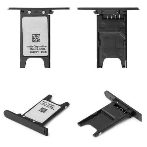 SIM Card Holder compatible with Nokia 800 Lumia, black 