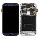 LCD compatible with Samsung I9505 Galaxy S4, (dark blue, with frame, original (change glass) )