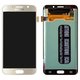 LCD compatible with Samsung G928 Galaxy S6 EDGE Plus, (golden, without frame, original (change glass) )