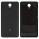 Housing Back Cover compatible with Xiaomi Redmi Note 2, (black, with side button, 2015051)
