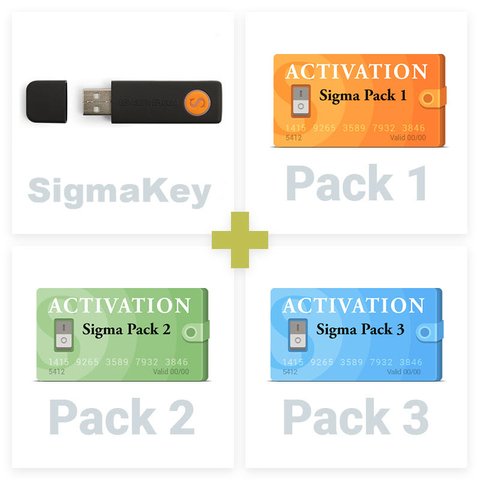SigmaKey y Packs 1, 2, 3 activados