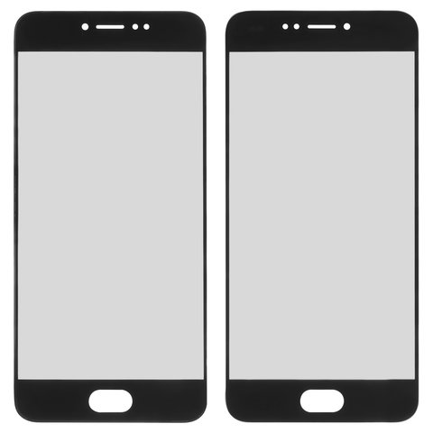 Housing Glass compatible with Meizu Pro 6s, black 