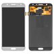 LCD compatible with Samsung J701 Galaxy J7 Neo, (silver, without frame, original (change glass) )