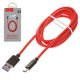 USB Cable Hoco X11, (USB type-A, USB type C, 120 cm, 5 A, red, black)