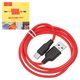 USB Cable Hoco X21, (USB type-A, USB type C, 100 cm, 2 A, red)