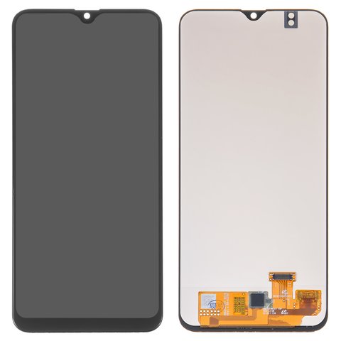 LCD compatible with Samsung A205 Galaxy A20, A205F DS Galaxy A20, M107F DS Galaxy M10s, black, without frame, High Copy, with wide edge, OLED  