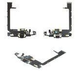 Cable flex puede usarse con iPhone 11 Pro Max, del conector de carga, del conector de auriculares, gris, con micrófono, Original (PRC)