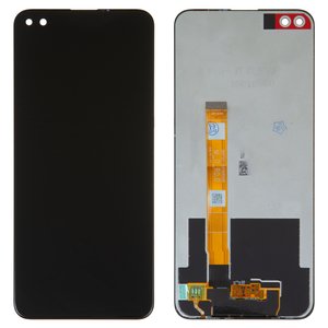Pantalla LCD puede usarse con Realme X50 5G, negro, sin marco, High Copy, RMX2144, 36672C 1051000008