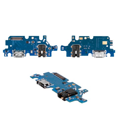 Flat Cable compatible with Samsung M135 Galaxy M13, headphone connector, charge connector, with microphone, High Copy, charging board 
