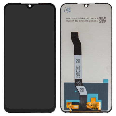 Дисплей для Xiaomi Redmi Note 8 2021 , черный, без логотипа, без рамки, High Copy
