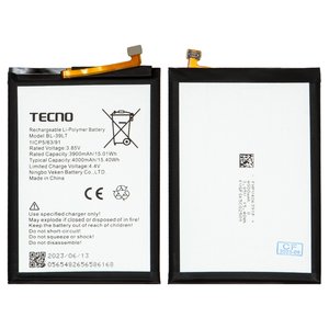 Battery BL 39LT compatible with Tecno Camon 12, Camon 12 Air CC6 , Spark 4, Spark 4 Lite, Spark Go Plus, Li Polymer, 3.85 V, 4000 mAh, Original PRC  
