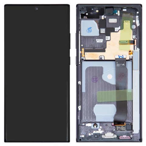 Pantalla LCD puede usarse con Samsung N985F Galaxy Note 20 Ultra, N986B Galaxy Note 20 Ultra 5G, negro, con marco, Original, empaque industrial, #GH82 23511A GH82 23622A