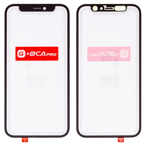 Housing Glass G+OCA PRO compatible with iPhone 12 mini, with OCA film, black 