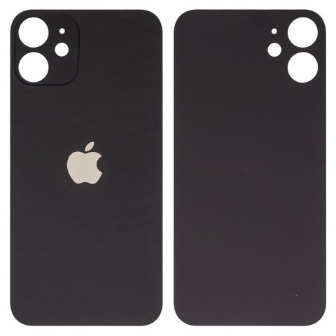 Housing Back Cover compatible with iPhone 12 mini, black, big hole 