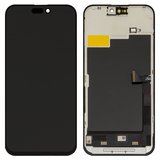 Pantalla LCD puede usarse con iPhone 15 Pro Max, negro, con marco, AAA, (TFT), ZY, LTPS HD+