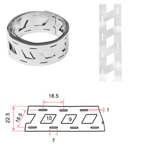 Cinta de níquel para soldar baterías 18650 2P, 0.2 mm, 19 mm, 1 m, acero niquelado, oblicua