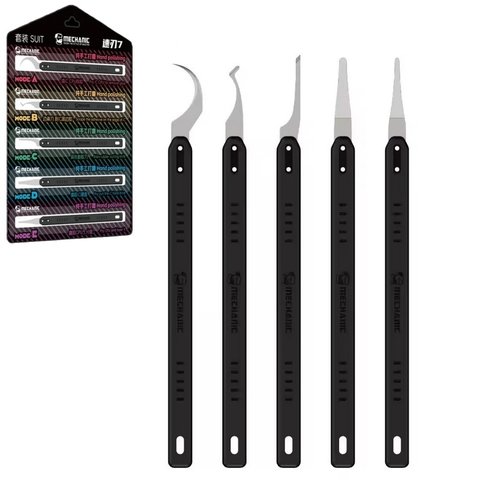 Knife Set Mechanic Quick Edge 7, for removing glue, for ICs, 5 in 1 