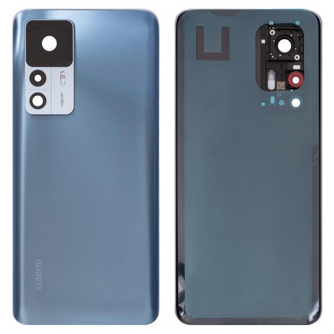 Housing Back Cover compatible with Xiaomi 12T, dark blue, with camera lens, blue 