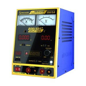 Fuente de alimentación potencia  Mechanic DSP15D5+, un canal, transformador, hasta 15 V, hasta 5 A, indicadores combinados