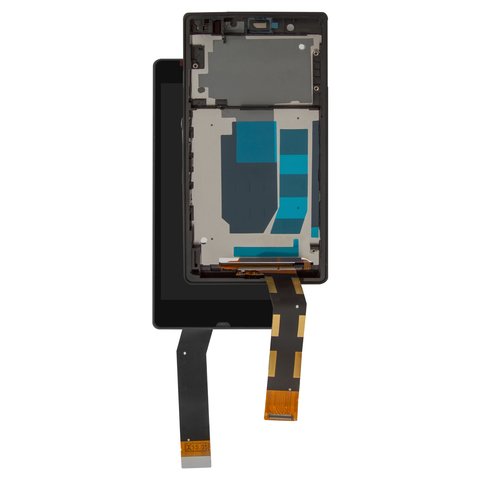 LCD compatible with Sony C6602 L36h Xperia Z, C6603 L36i Xperia Z, C6606 L36a Xperia Z, black, with frame, Original PRC  