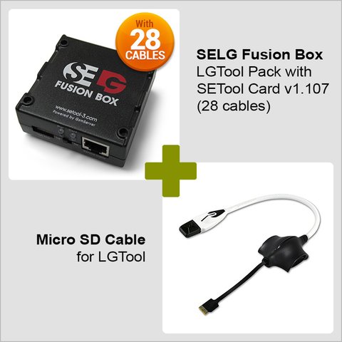 SELG Fusion Box LGTool Pack with SETool Card v1.107  19 cables  + Micro SD Cable for LGTool
