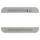 Top + Bottom Housing Panel compatible with HTC One E8 Dual Sim, (silver)
