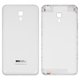 Housing Back Cover compatible with Meizu M2 Note, (white, with side button)