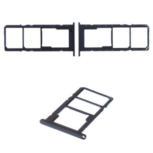 SIM Card Holder compatible with Samsung A025F DS Galaxy A02s, black 