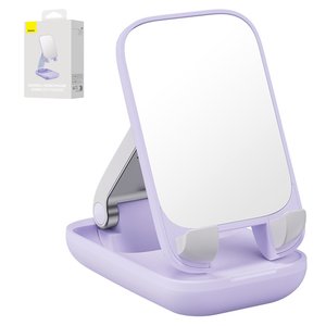 Holder Baseus Seashell Series, purple, plastic, with mirrow  #B10551501511 00