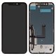 LCD compatible with iPhone XR, (black, with frame, change glass, with camera and proximity sensor plastics, LG version)