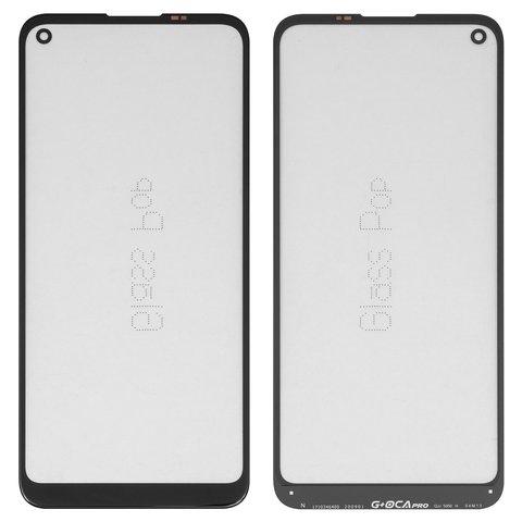 Housing Glass G+OCA PRO compatible with Samsung A115 Galaxy A11, M115 Galaxy M11, with OCA film, black 