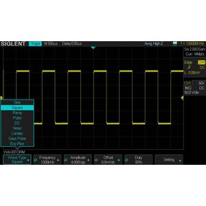Opción de software "generador de señales" SIGLENT SDS 2000X F para osciloscopios SIGLENT de serie SDS2000X código de activación 