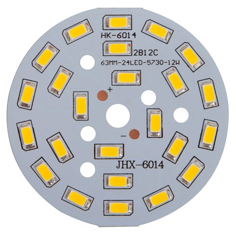 Placa PCB con diodos LED 12 W luz blanca fría, 1440 lm, 63 mm 