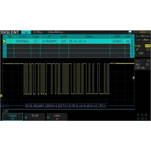 Software SIGLENT SDS 2000X DC para decodificar señales IIC, SPI, UART RS232, CAN, LIN